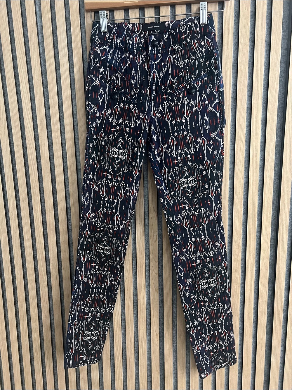 Isabel Marant vintage trousers- NWOT- Pants with Red and White FR- 34 US- 2